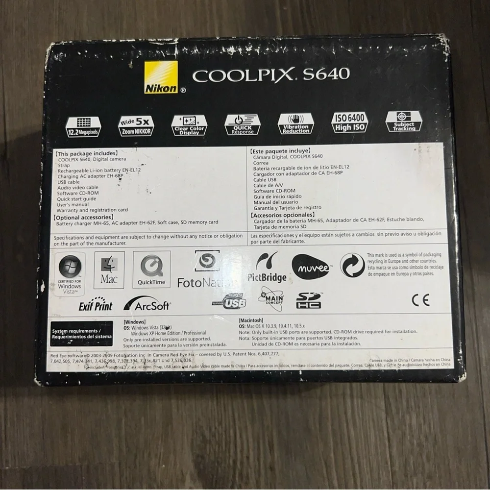 Nikon Coolpix S640 12.2MP Digital Point & Shoot Camera Tested NO CHARGER